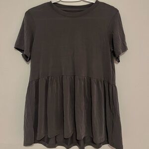 Gray American Eagle Babydoll Top